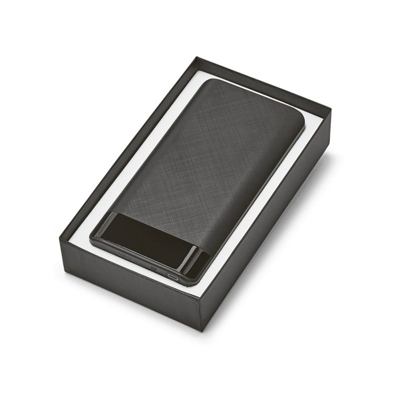 Black power bank in a gift box