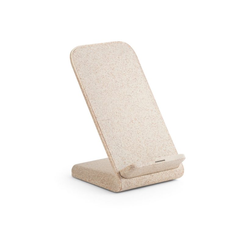 Eco-friendly phone stand made from sustainable materials.