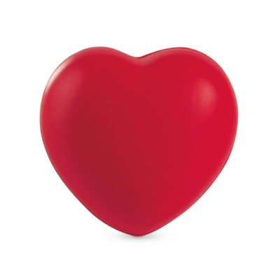 Red heart-shaped stress ball