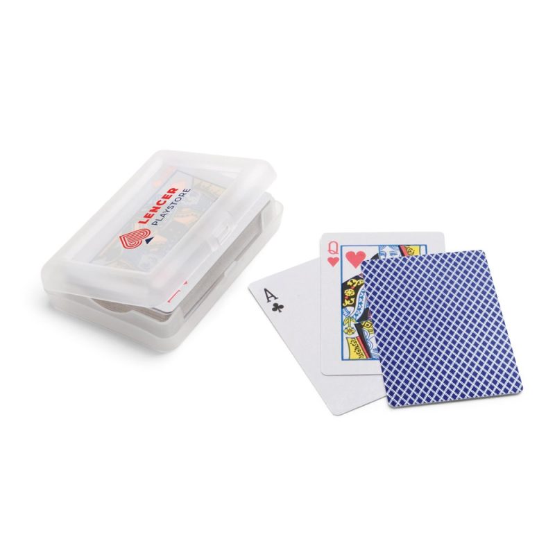 Plastic box with playing cards