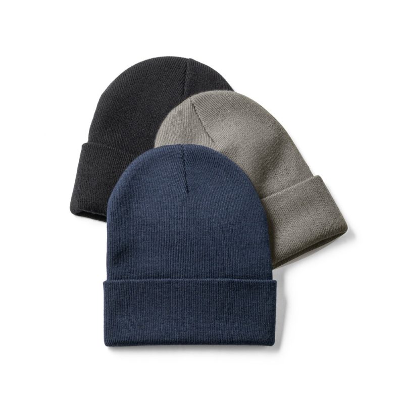 CARL. Recycled polyester (100% rPET) double-layered soft knit unisex beanie - Image 3