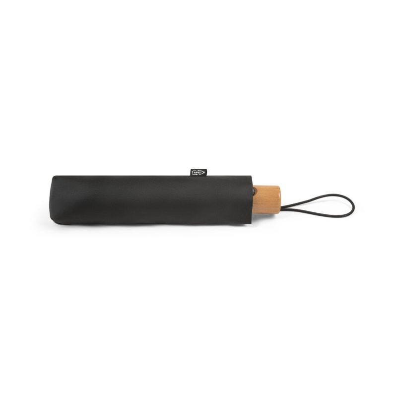 RIVER. Telescopic umbrella in 190T recycled polyester (100% rPET) pongee with automatic opening and closing - Image 4