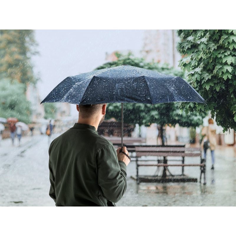 CIMONE. Telescopic umbrella in recycled polyester (100% rPET) 190T pongee with automatic opening - Image 3