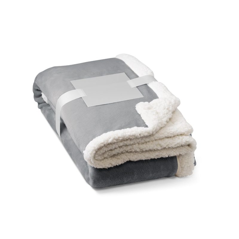 HEIDEN. Reversible fleece blanket (190 g/m²) with satin ribbon and personalised card - Image 4