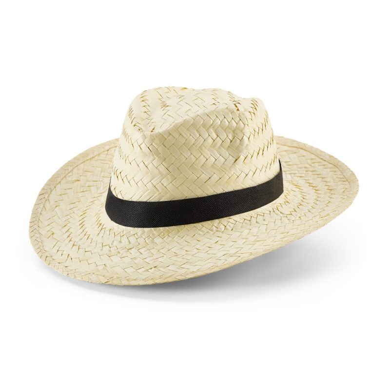 EDWARD POLI. Natural straw hat with polyester ribbon - Image 2