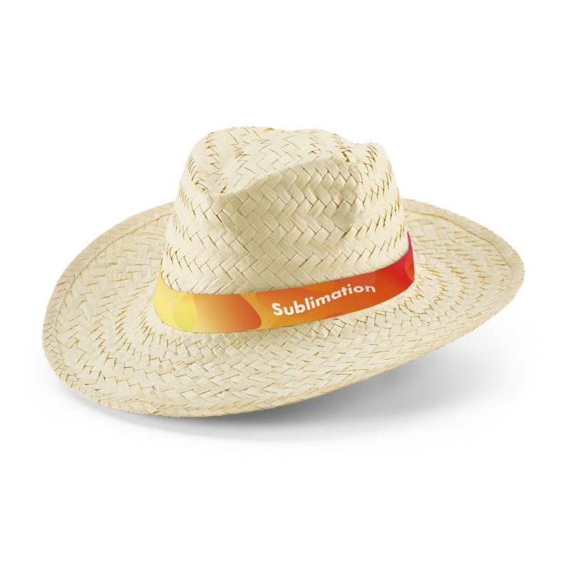 EDWARD RIB. Natural straw hat with sublimated ribbon - Image 2