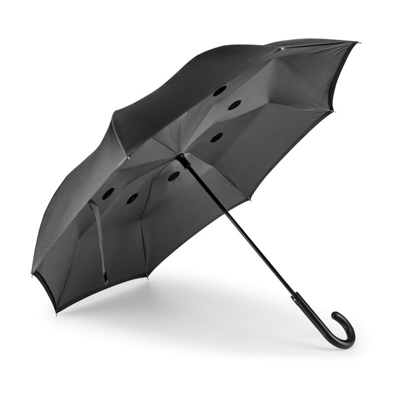 ANGELA. 190T pongee reversible folding umbrella - Image 5