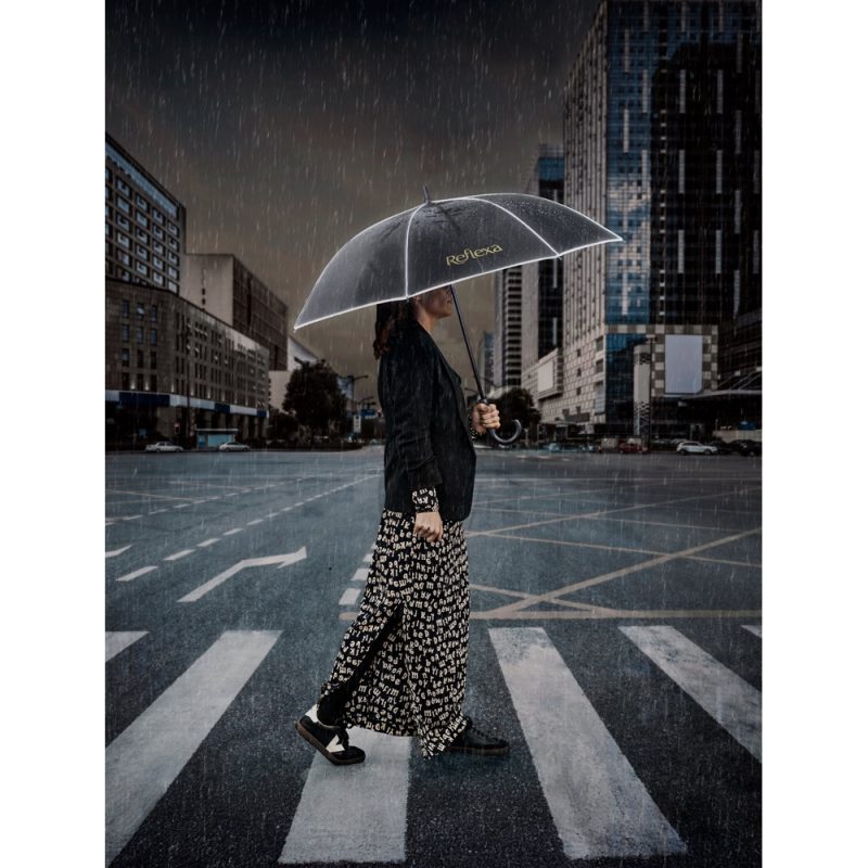 FINNLEY. 27" umbrella in windproof recycled polyester (100% rPET) pongee 190T - Image 3