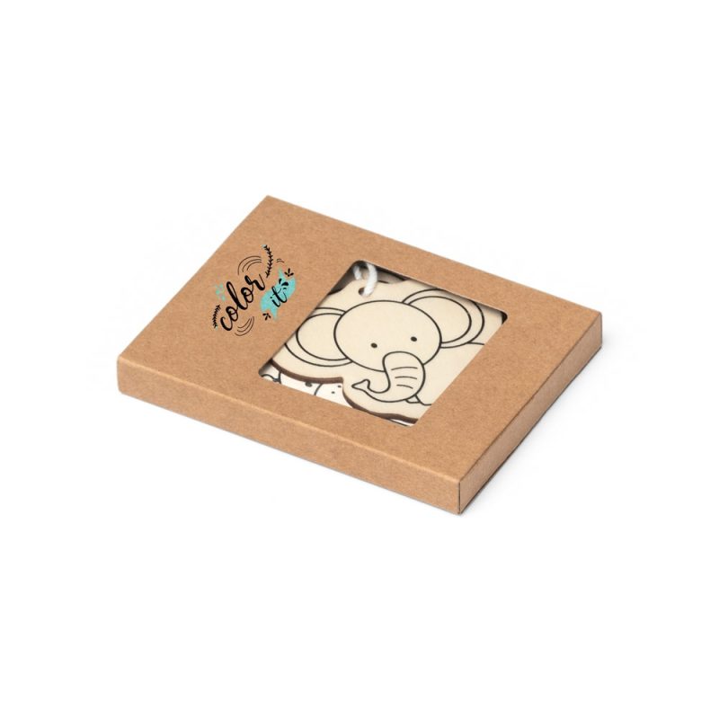 FAUNE. Colouring set for kids in wood - Image 2